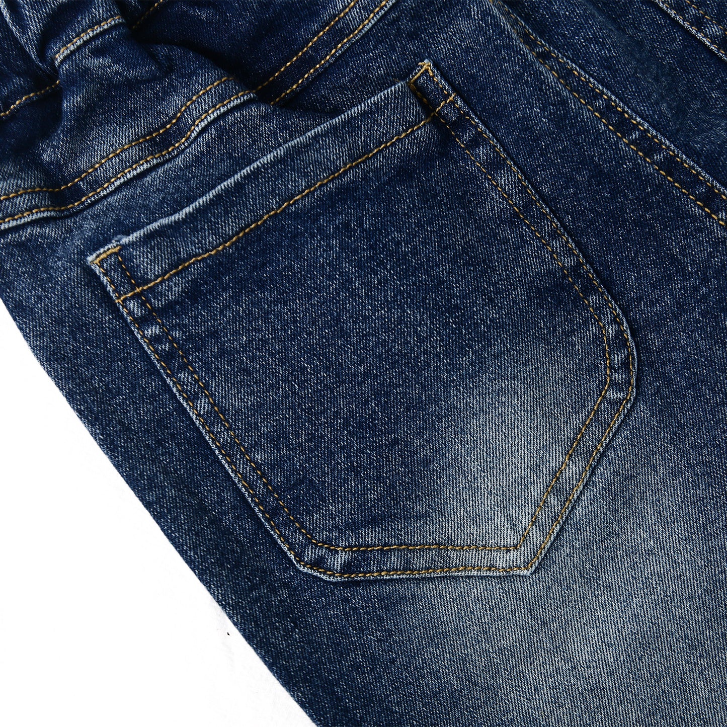 5-12T Girls Jeans, Ribbed Elastic Waist Embroidered Denim Pants