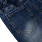 5-12T Girls Jeans, Ribbed Elastic Waist Embroidered Denim Pants