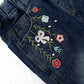 5-12T Girls Jeans, Ribbed Elastic Waist Embroidered Denim Pants