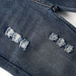 Kids Pocket Stone Washed Ripped Denim Overalls