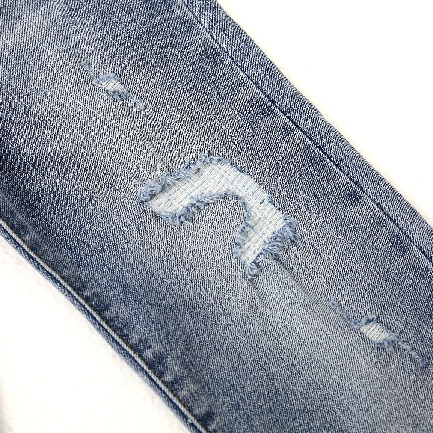 Girls Slim-fit Jeans, Ripped Holes Straight Denim Pants