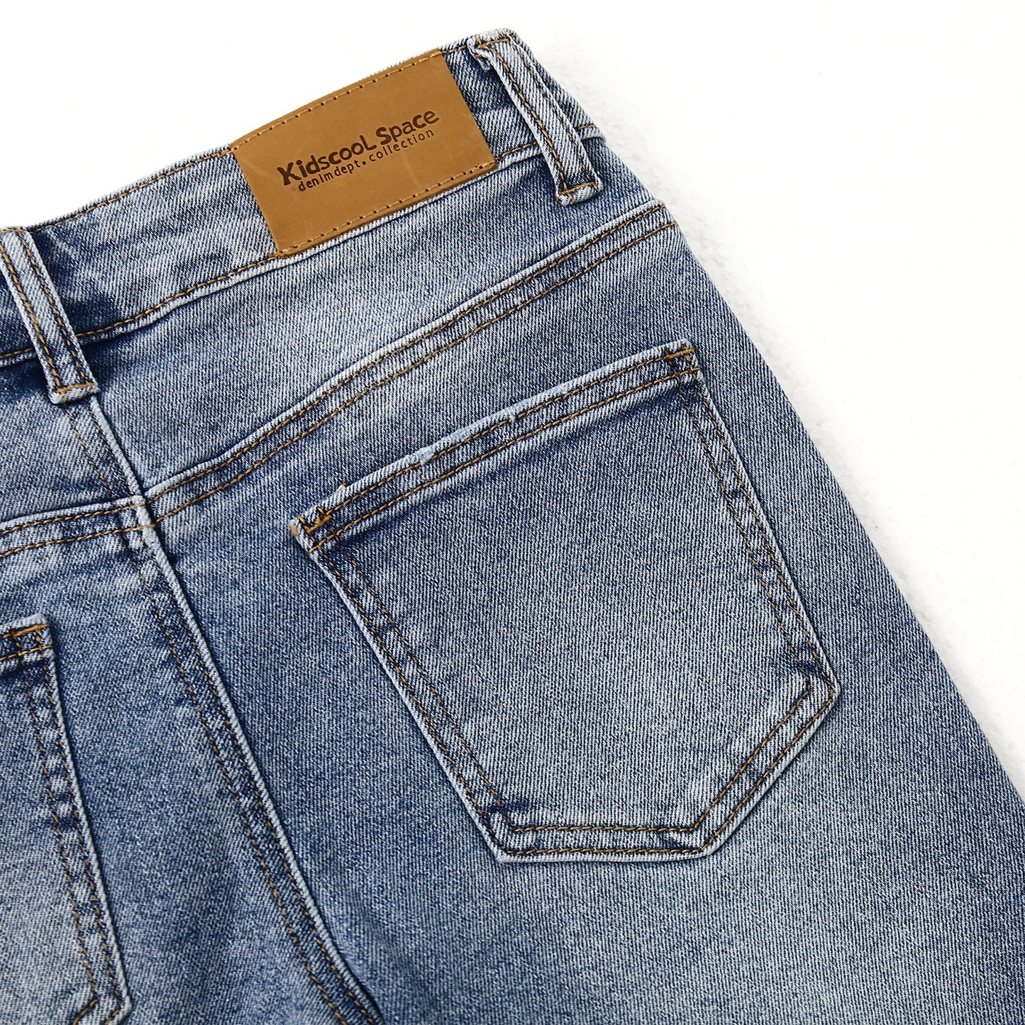 Girls Slim-fit Jeans, Ripped Holes Straight Denim Pants