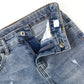 Girls Slim-fit Jeans, Ripped Holes Straight Denim Pants