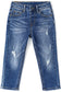 Elastic Band Baby Girl Boy Ripped Jeans