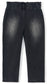 12M-5T Little Girls Ruffled Elastic Waist Diagonal Pocket Denim Pants