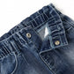 12M-5T Little Girls Ruffled Elastic Waist Diagonal Pocket Denim Pants