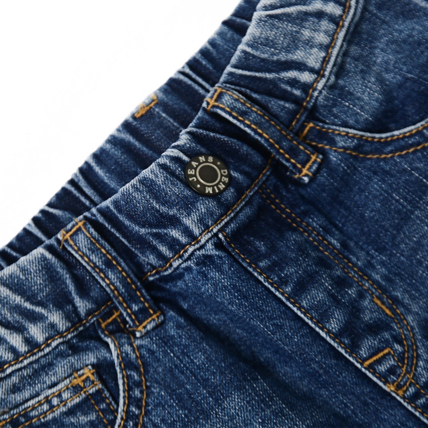 Girl Boy Jeans,Little Kid Elastic Band Inside Ripped Denim Pants