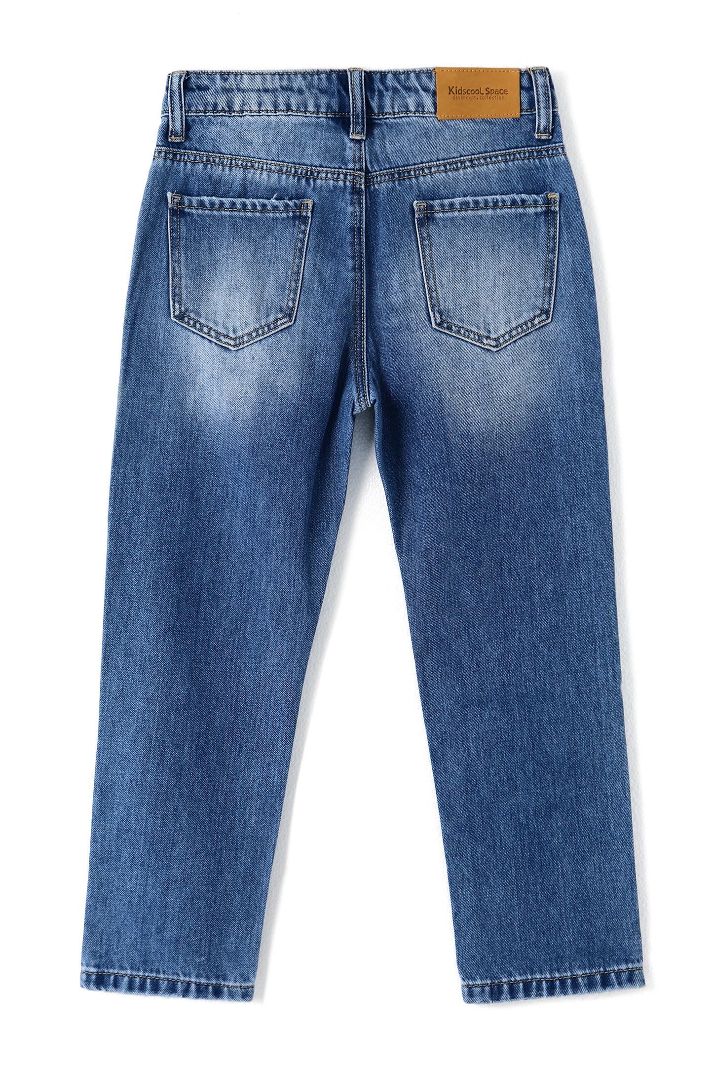 Baby Girl Boy Little Kid Elastic Band Inside Ripped Jeans
