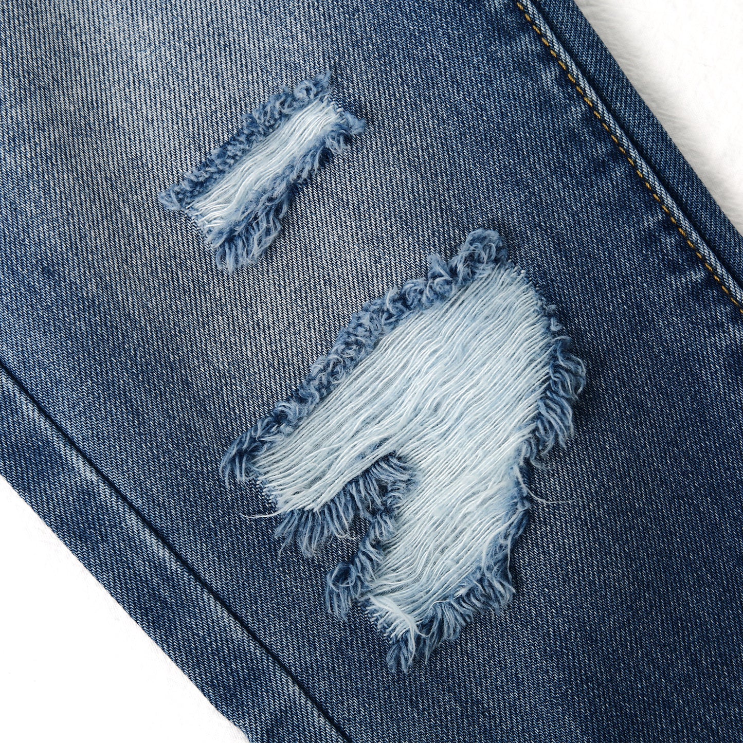 Baby Girl Boy Little Kid Elastic Band Inside Ripped Jeans