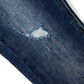 12M-5T Little Girls Ruffled Elastic Waist Diagonal Pocket Denim Jeans