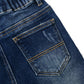 12M-5T Little Girls Ruffled Elastic Waist Diagonal Pocket Denim Jeans
