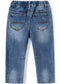 12M-5T Little Girls Ruffled Elastic Waist Diagonal Pocket Denim Jeans