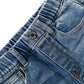 12M-5T Little Girls Ruffled Elastic Waist Diagonal Pocket Denim Jeans