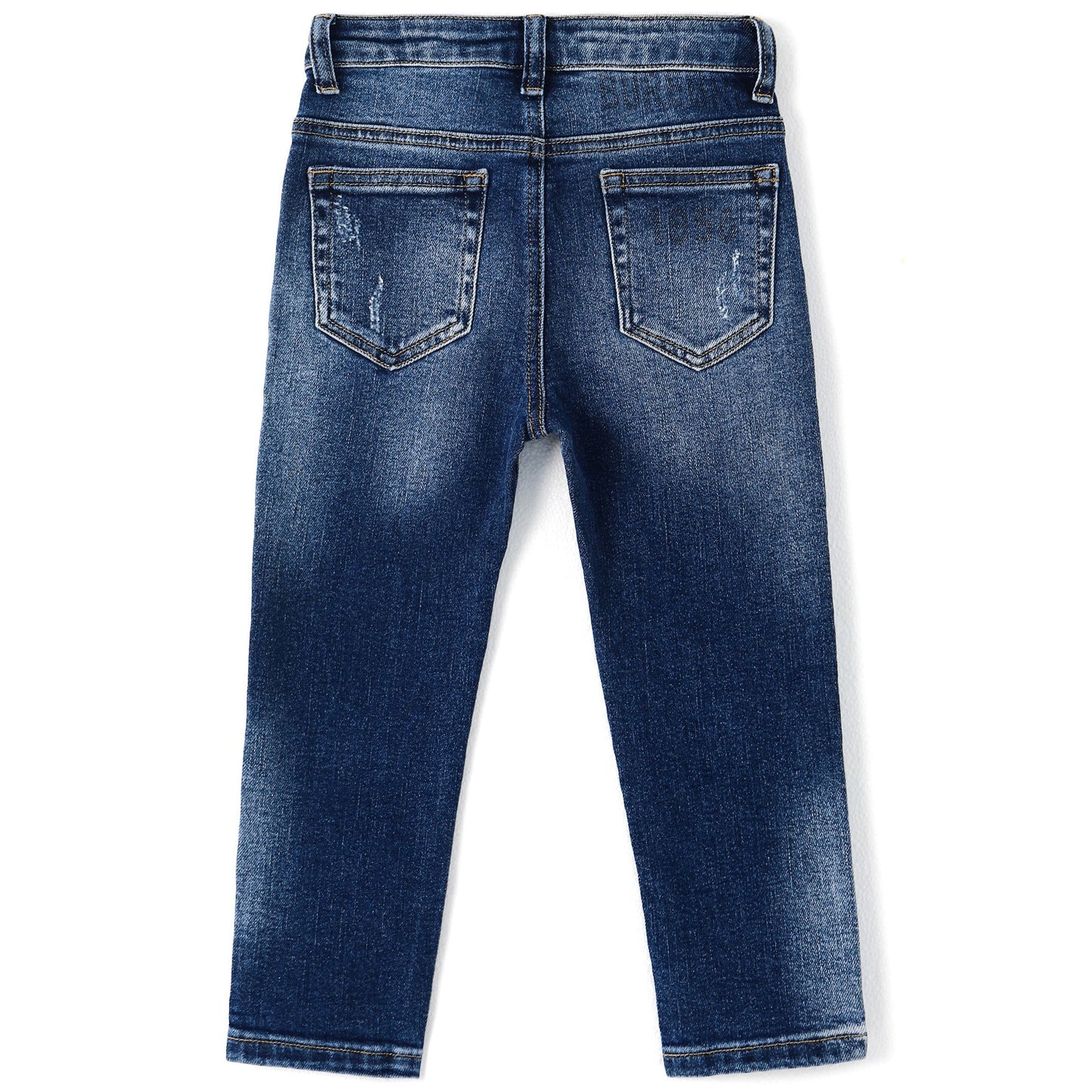 Baby Girl Boy Jeans Little Kid Elastic Band Inside Ripped Denim Jeans Pants