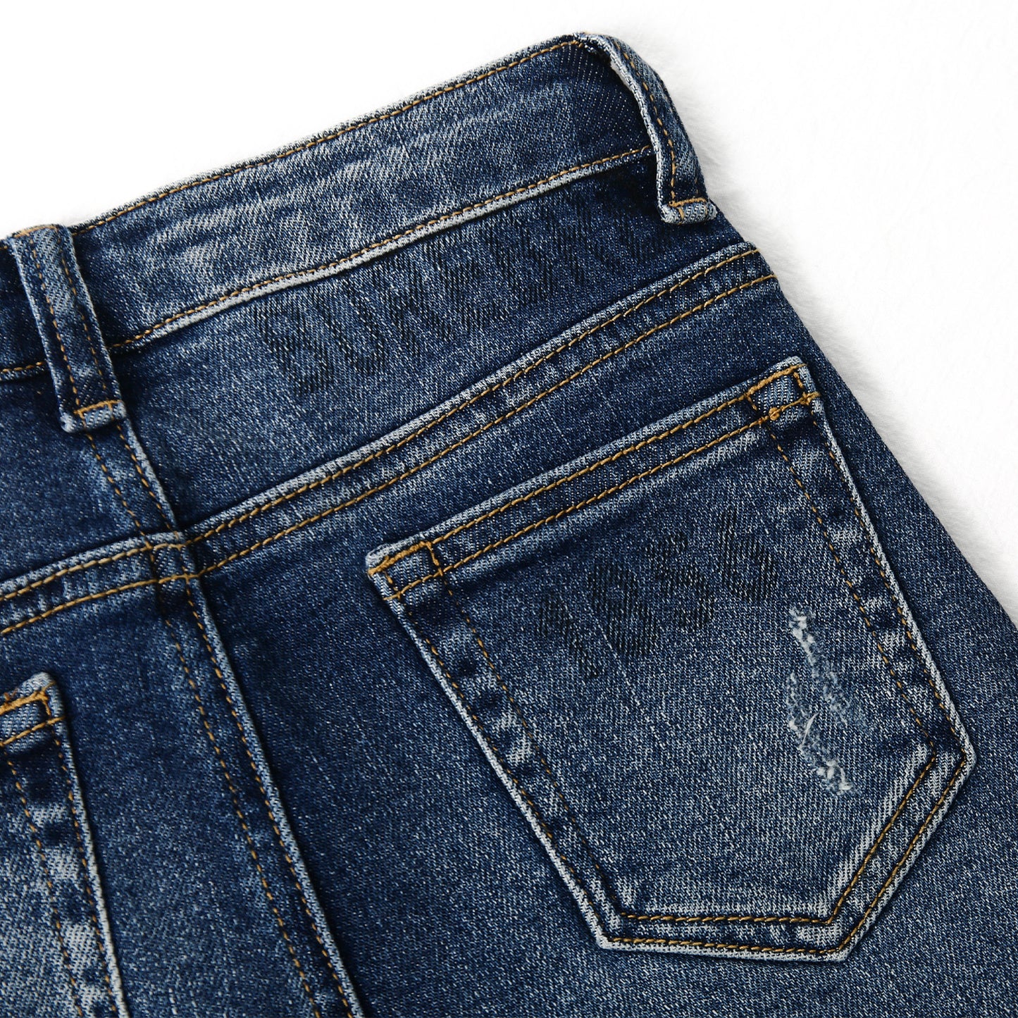 Baby Girl Boy Jeans Little Kid Elastic Band Inside Ripped Denim Jeans Pants