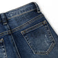 Baby Girl Boy Jeans Little Kid Elastic Band Inside Ripped Denim Jeans Pants