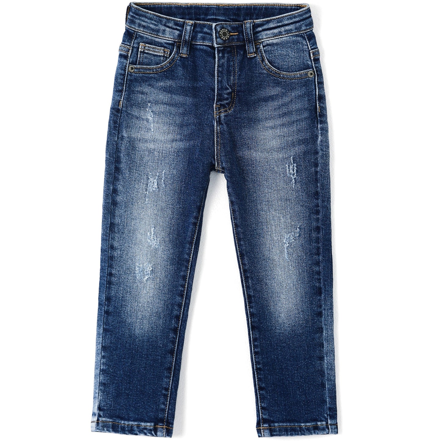 Baby Girl Boy Jeans Little Kid Elastic Band Inside Ripped Denim Jeans Pants