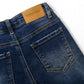 High Quality Girl Boy Little Kid Elastic Band Ripped Denim Jeans