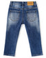 High Quality Girl Boy Little Kid Elastic Band Ripped Denim Jeans
