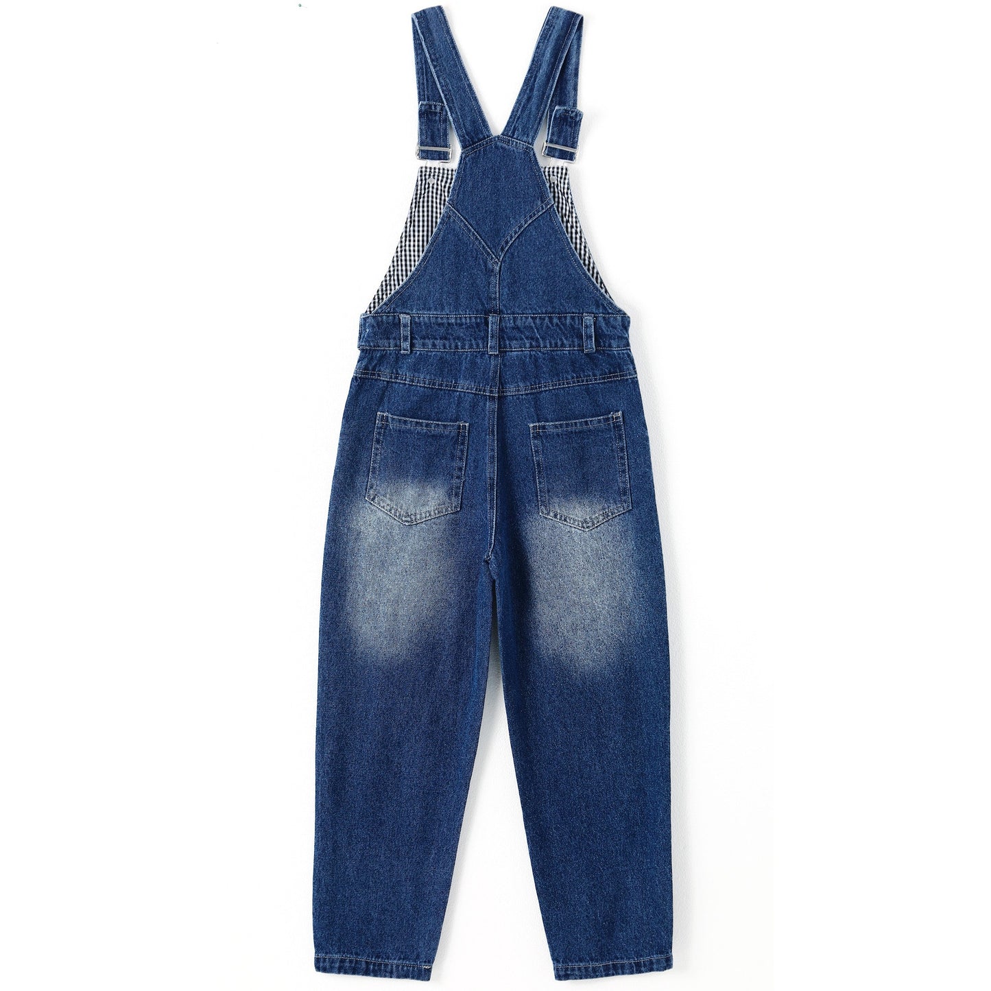 Kid Boy Girl Small Bib Pocket Adjustable Straps Ripped Jean Novel Overalls