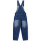 Kid Boy Girl Small Bib Pocket Adjustable Straps Ripped Jean Novel Overalls