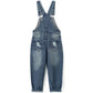 Kids Denim Overalls Colored Ripped Rompers