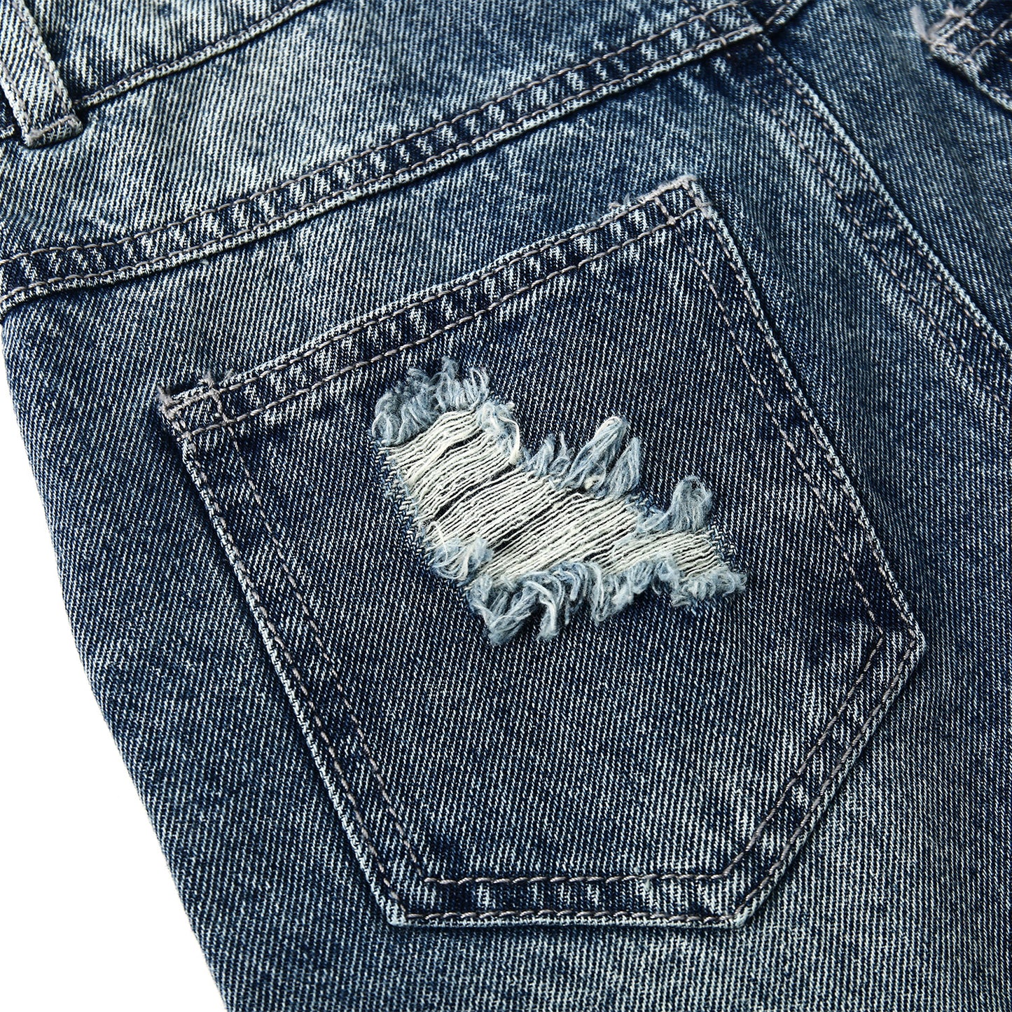 Kids Denim Overalls Colored Ripped Rompers