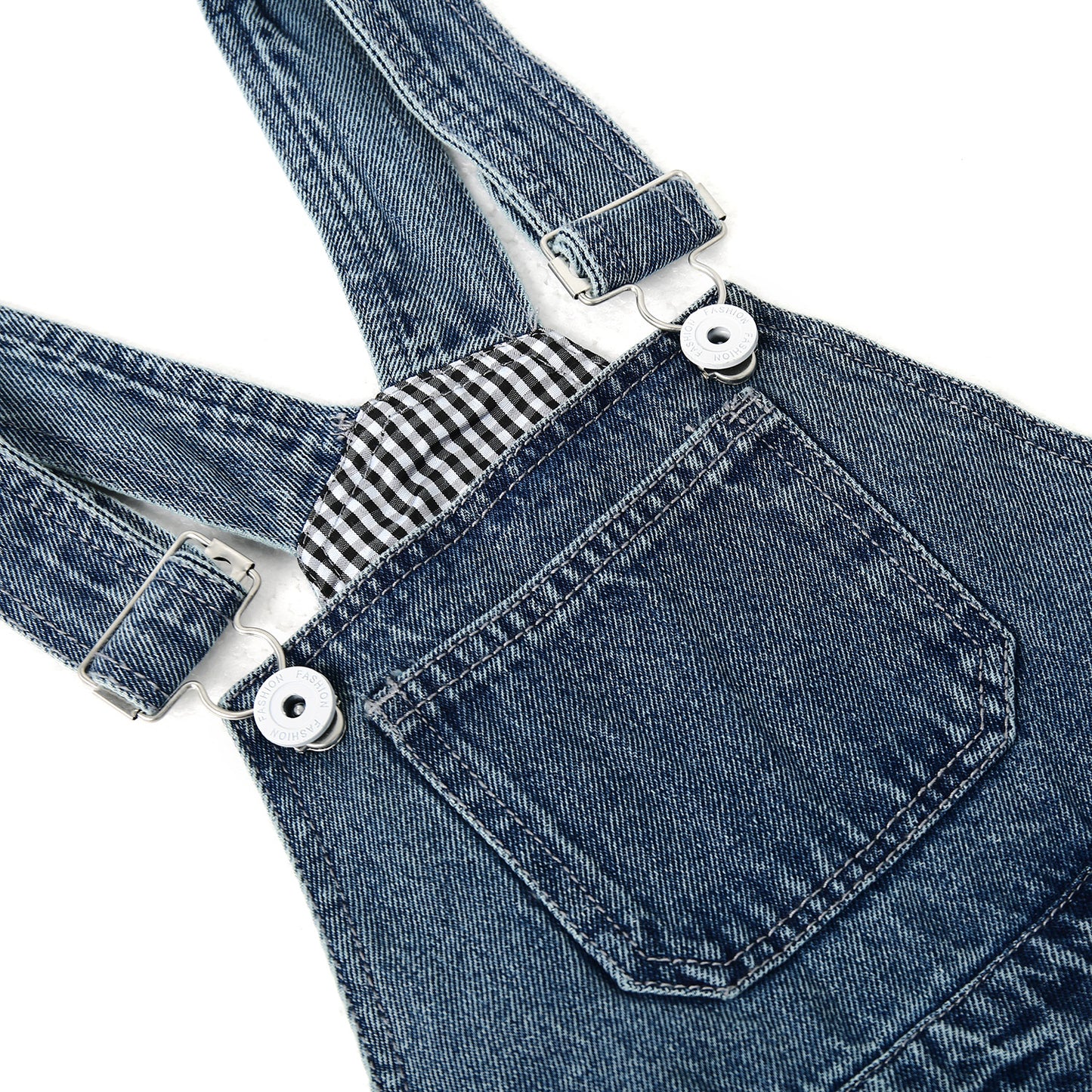 Kids Denim Overalls Colored Ripped Rompers