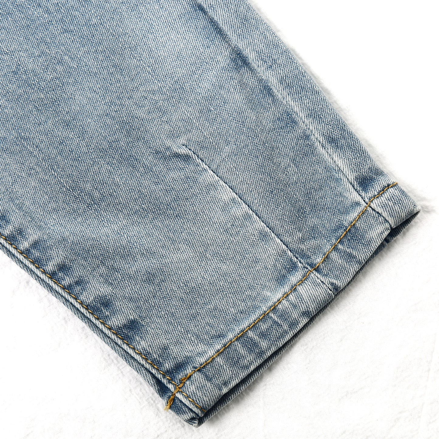Ripped Denim Elastic Band Jeans