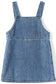 Baby Little Girl Denim Overalls,Simple Design Summer Jumpsuit Dress