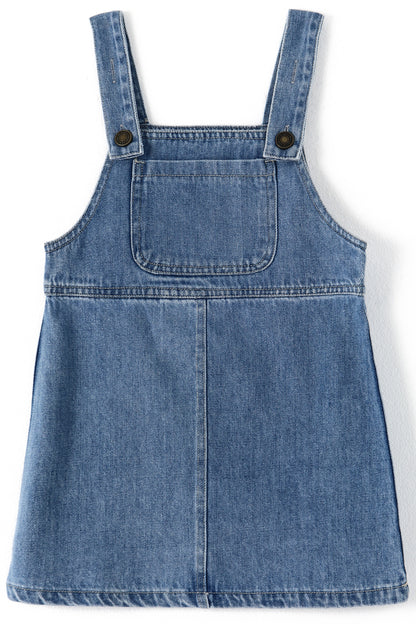 Baby Little Girl Denim Overalls,Simple Design Summer Jumpsuit Dress