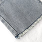 Girl Jeans,Elastic Elastic Waist Patchwok Raw Edge Denim Pants