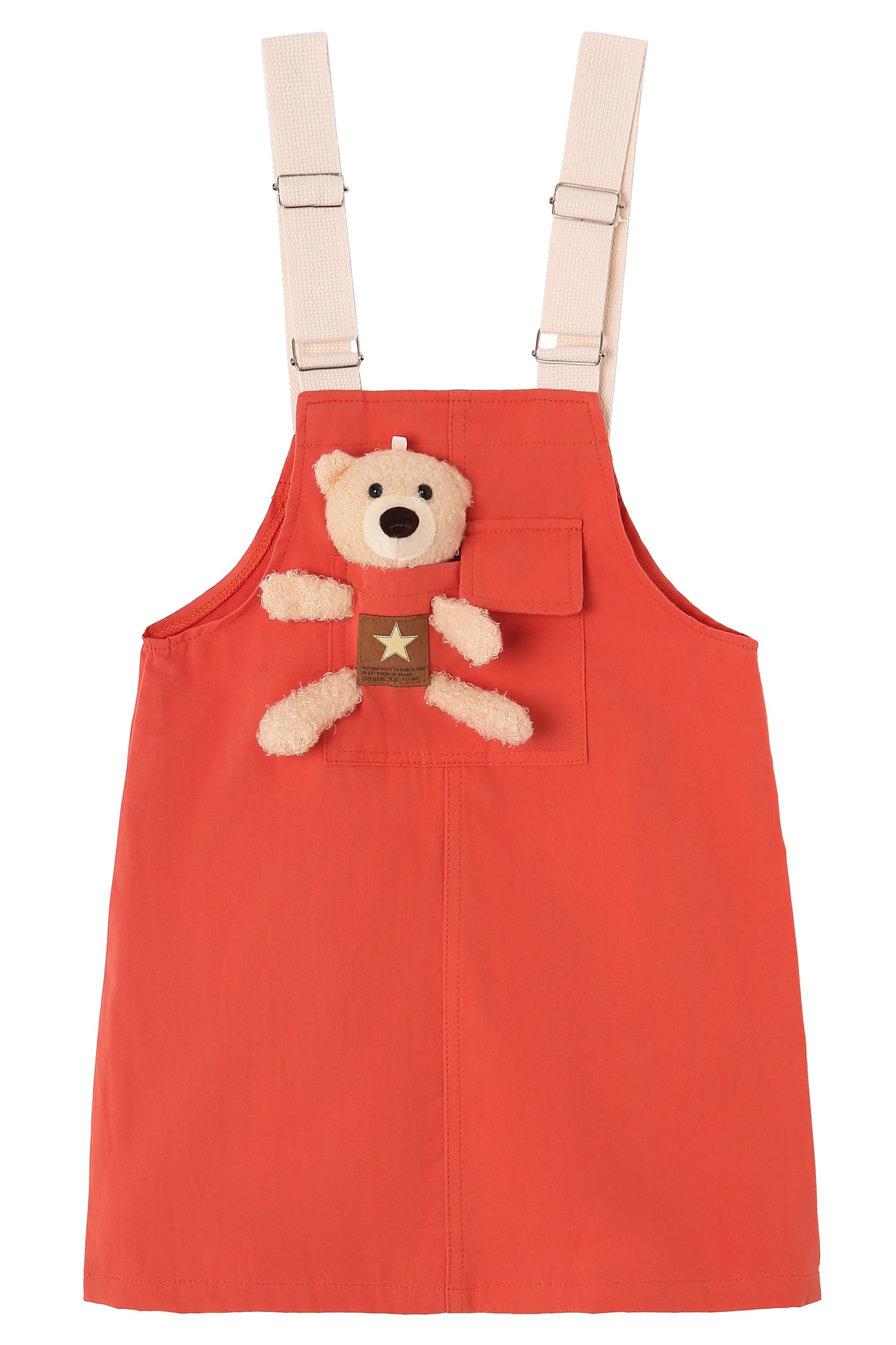 Girls Denim Overalls Dress,Cute Bear Simple Design Summer Colored Jumpsuit Dress