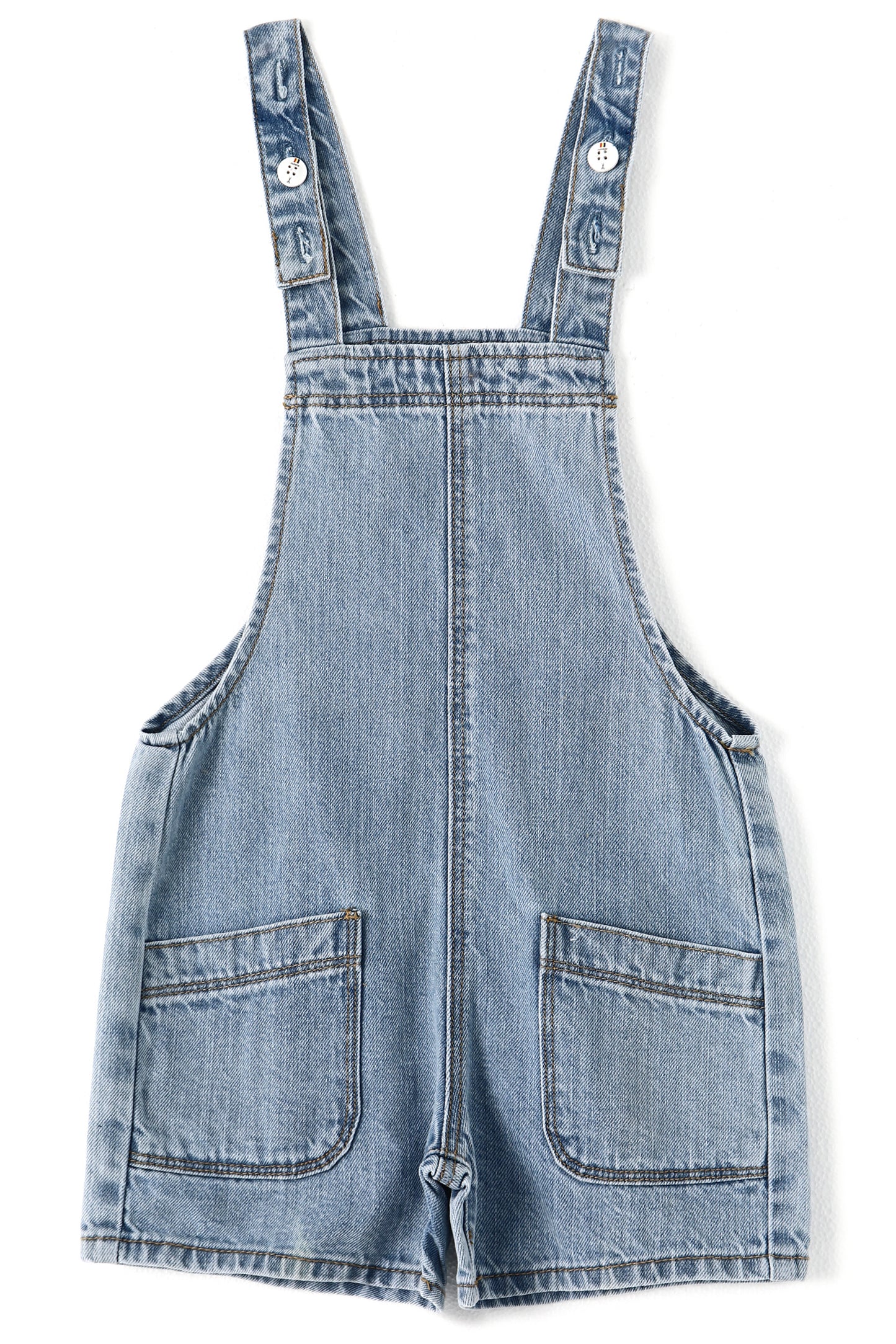 4-10T Girls Boys Jeans Shorts,Adjustable Straps Summer Denim Shortalls