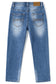 Girl Little Kid Straight Slim Fit Elastic Band Inside  Denim Jeans
