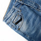 Girl Little Kid Straight Slim Fit Elastic Band Inside  Denim Jeans