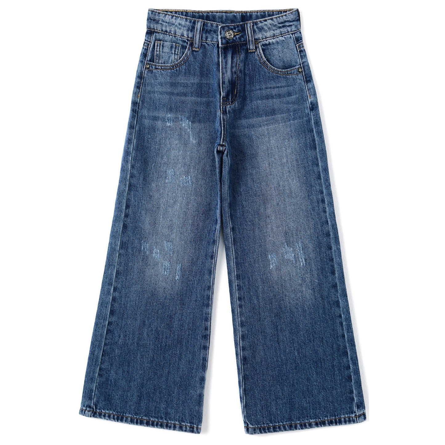 Girl Kid Wide Leg Slim Fit Fashion Denim Jeans Pants