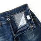 Ripped Elastic Band Inside Slim Fit Denim Jeans Pants