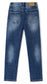 Girl Little Kid Ripped Elastic Band Inside Straight Slim Fit Denim Jeans Pants