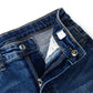 Girl Little Kid Ripped Elastic Band Inside Straight Slim Fit Denim Jeans Pants