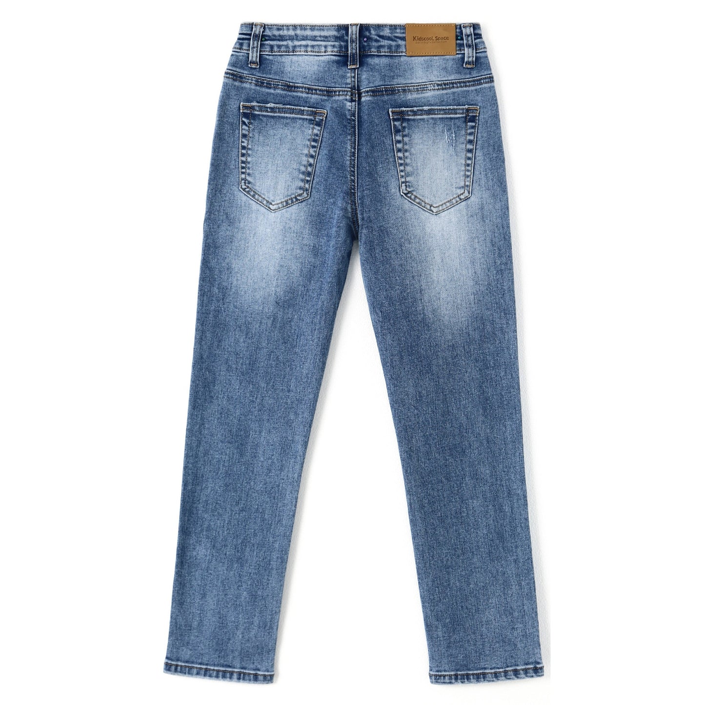 Girl Slim Jeans, 5-14T Straight Fit Simple Desgin Denim Pants