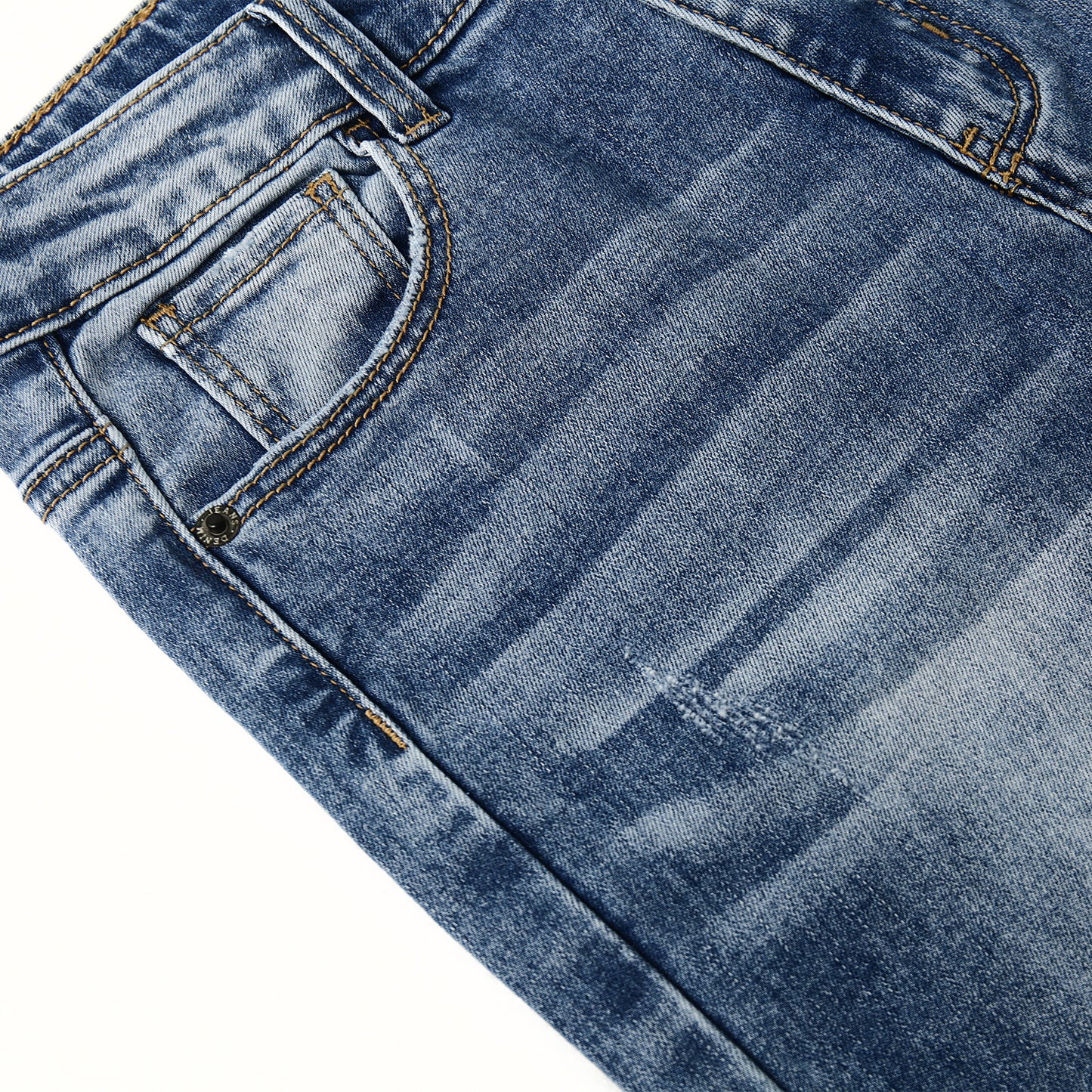 Girl Slim Jeans, 5-14T Straight Fit Simple Desgin Denim Pants