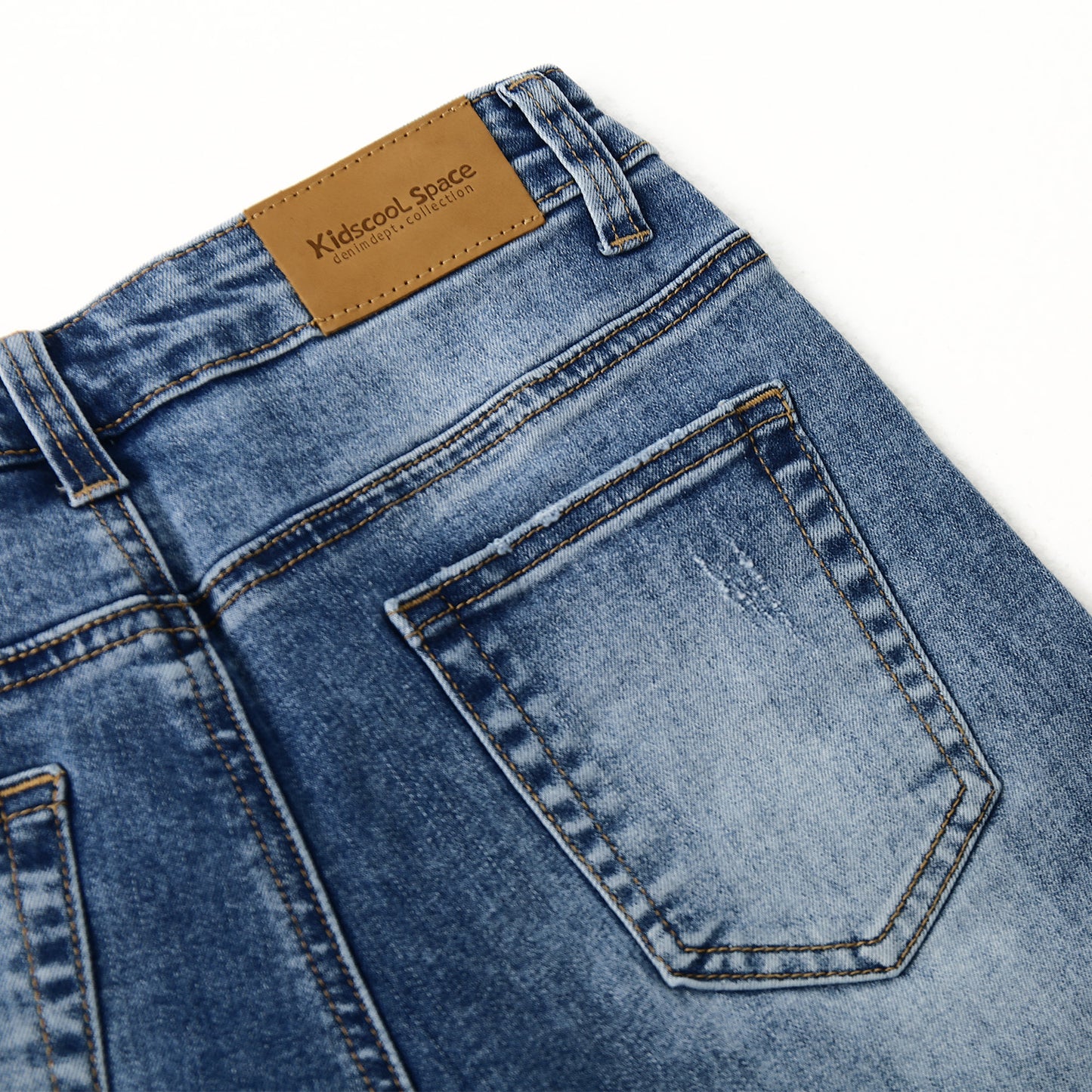 Girl Slim Jeans, 5-14T Straight Fit Simple Desgin Denim Pants