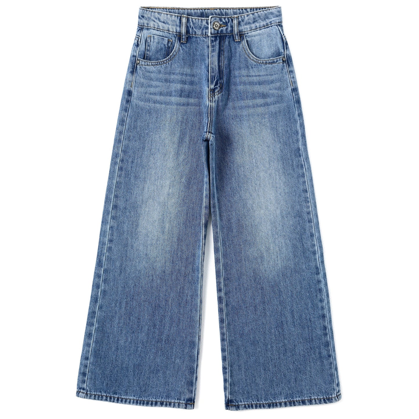 Girls Jeans Wide Leg Slim Fit Flared Boot Cut Denim Pants