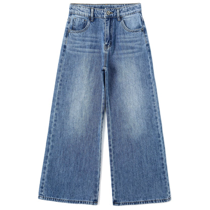 Girls Jeans Wide Leg Slim Fit Flared Boot Cut Denim Pants