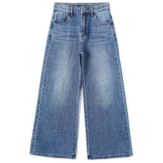 Girls Jeans Wide Leg Slim Fit Flared Boot Cut Denim Pants