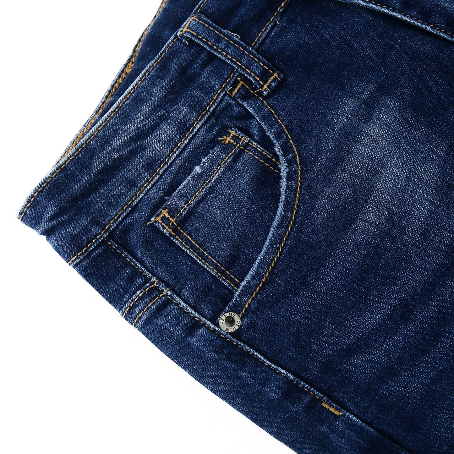 Boy Jeans Little Kid Elastic Band Inside Straight Fit Denim Jeans Pants