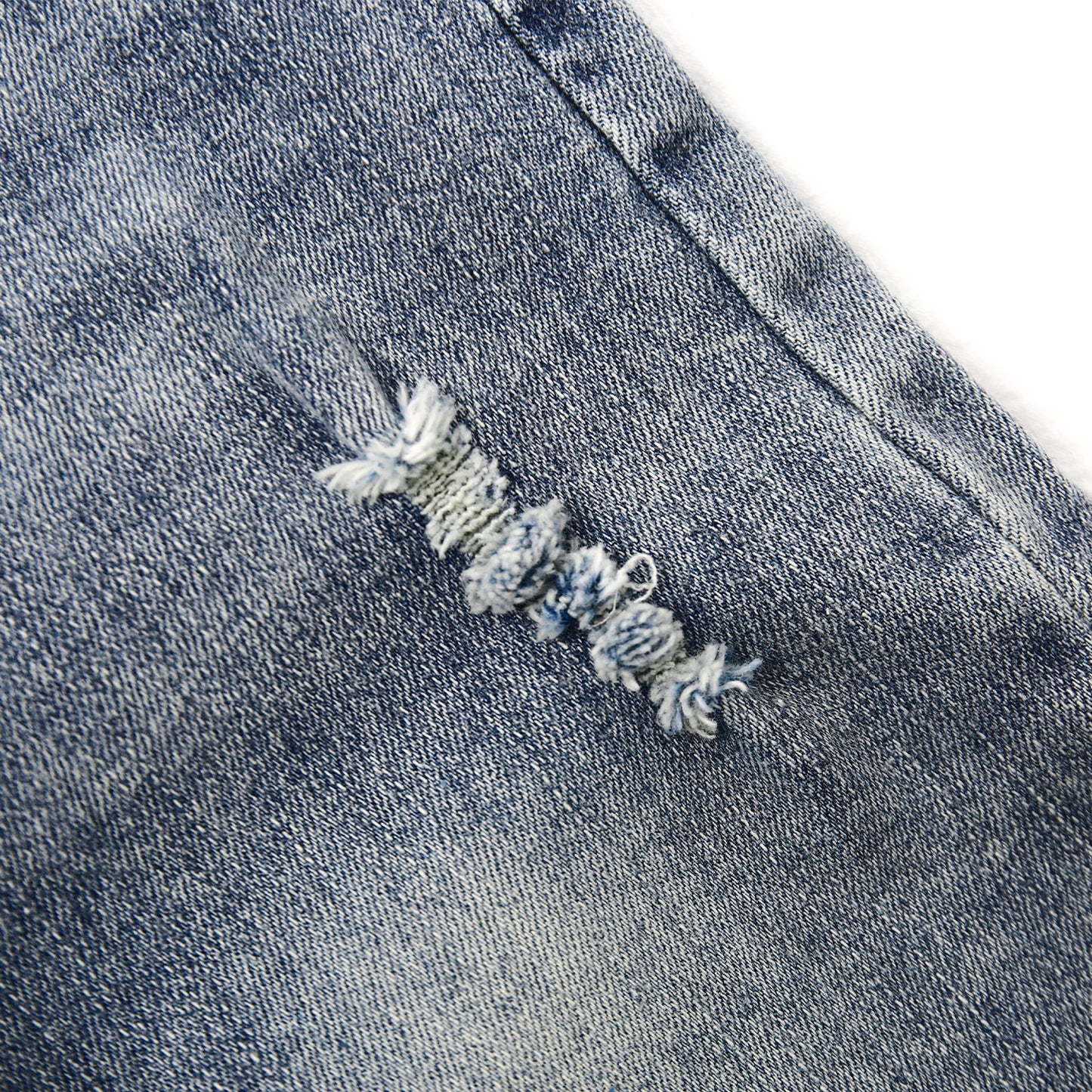 Baby Little Boy Slim Fit Jeans Little Kid Ripped Elastic Band Inside Denim Pants