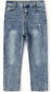 Baby Little Boy Slim Fit Jeans Little Kid Ripped Elastic Band Inside Denim Pants