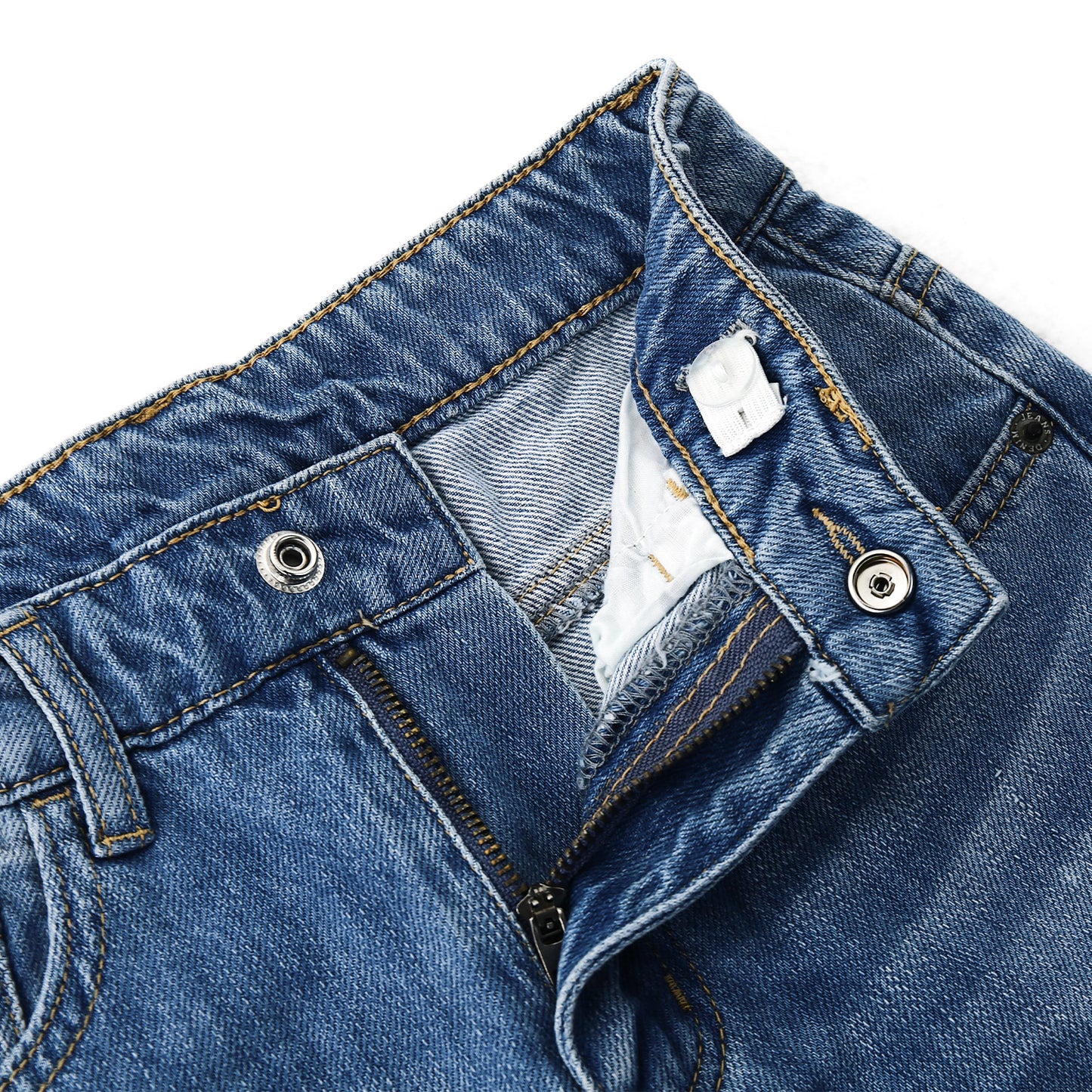 Girls Jeans,Kids Elastic Band Inside Ripped Denim Pants
